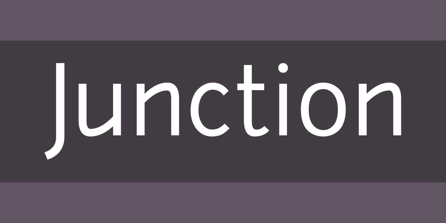 Junction Regular Font preview